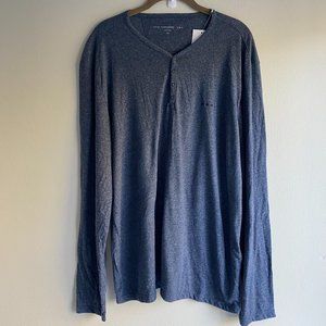NWT John Varvatos Star Blue Henley Shirt Size XL